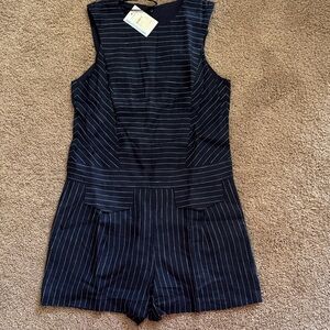 Nordstrom Navy and White Striped Jumpsuit